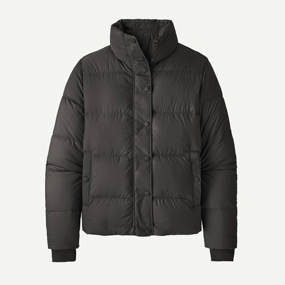 New Patagonia Women's Size Large Black Silent Down Puffer Jacket Coat 27935 NWT - Picture 2 of 10